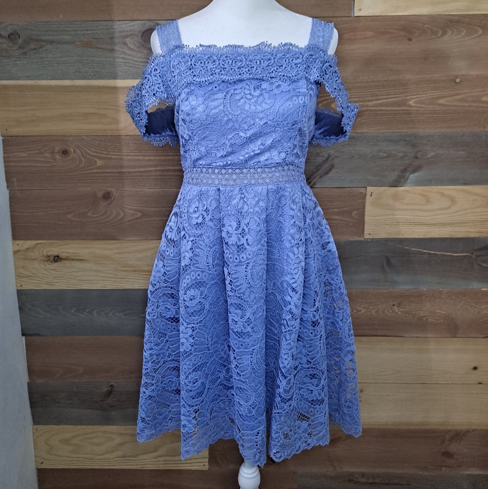 Francesca's lace off shoulder dress